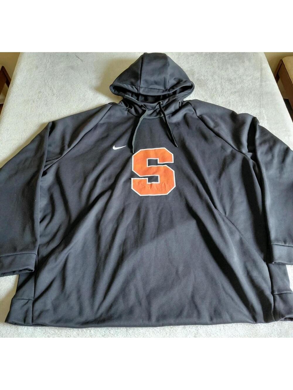 Syracuse Orange Nike Hoodie 4XL Therma Fit Black Pullover Fleece Lined